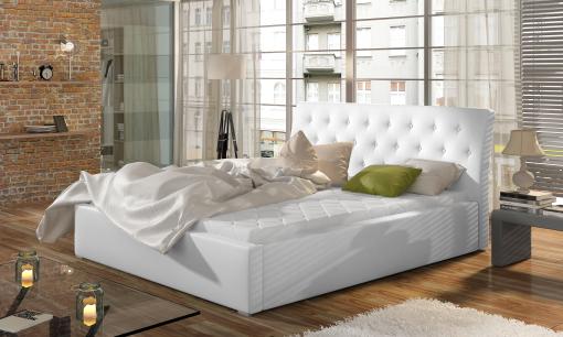 ELTAP MILANO 160X200 + DREVENY KARKAS, SOFT 17, WHITE, 28255