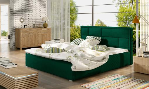 ELTAP LATINA 160X200 + KOVOVY STOJAN/PODSTAVEC/KONTAJNER, KRONOS 19, DARK GREEN, 27162