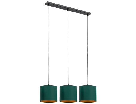 ELTAP Vespillo, 18x75x105cm Wisząca liniowa 3 zielony/złoty