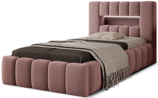 ELTAP POSTEL LAMICA 90X200 + KOVOVY STOJAN/PODSTAVEC/KONTAJNER, NUBE 24, PINK, 22377