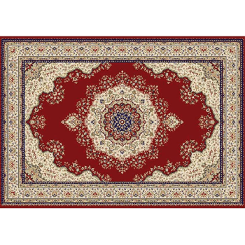 KONDELA Koberec, vínovočervená/mix farieb/vzor, 100x150, KENDRA TYP 3