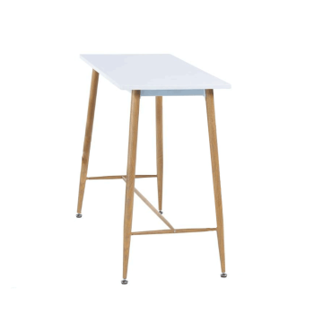 KONDELA DORTON BAROVY STOL, BIELA/BUK, 110X50 CM