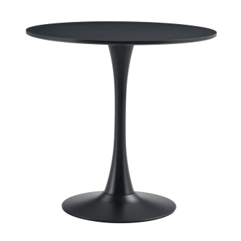 KONDELA Jedálenský stôl, okrúhly, čierna, priemer 80 cm, REVENTON NEW