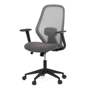 AUTRONIC KA-V3149 GREY Židle kancelářská, látka šedá, houpací mechanismus, kolečka pro tvrdé povrchy