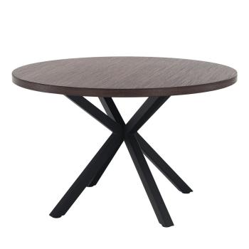 KONDELA MEDOR JEDALENSKY STOL, TMAVY DUB/CIERNA, PRIEMER 120 CM
