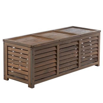 KONDELA Záhradný úložný box, hnedá, LADAM
