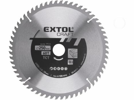 Kotúč pílový s SK plátkami, 250x1,8x30mm, 60z