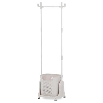 AUTRONIC GD-186 BGE Věšák s košem na prádlo, bílý plast.