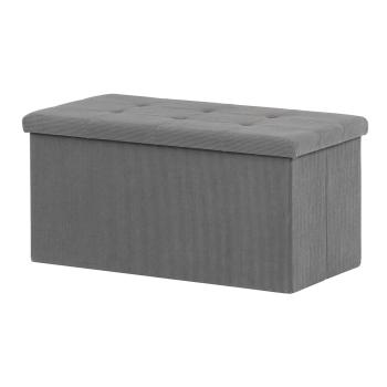 AUTRONIC TAB-472 GREY6 Taburet s úložným prostorem, šedá manšestrová látka