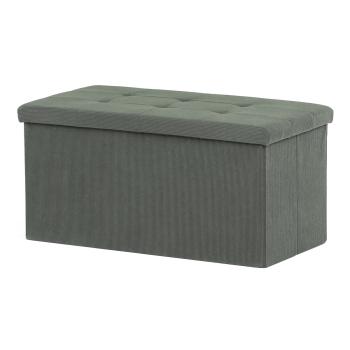 AUTRONIC TAB-472 GRN6 Taburet s úložným prostorem, zelená manšestrová látka