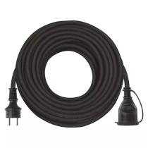 EMOS P01725R VONKAJSI PREDLZOVACI KABEL 25 M, 1 ZASUVKA, CIERNY, GUMA-NEOPREN, 250 V, 2,5 MM2