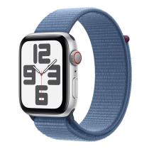 APPLE WATCH SE GPS + CELLULAR 44MM SILVER ALUMINIUM CASE WITH WINTER BLUE SPORT LOOP MRHM3QC/A