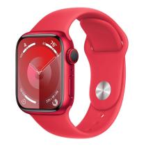 APPLE WATCH SERIES 9 GPS + CELLULAR 45MM (PRDCT)RED ALUM.CASE WITH(PRDCT)RED SPORTBAND-S/M,MRYE3QC/A