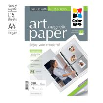 COLORWAY FOTOPAPIER CW ART LESKLY MAGNETICKY 690G/M2,5KS,A4 (PGA690005MA4)