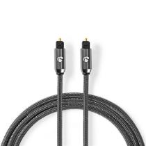 NEDIS ND-CATB25000GY10 OPTICKY AUDIO KABEL, TOSLINK KONEKTOR - TOSLINK KONEKTOR, 1M