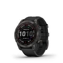 GARMIN FENIX 7 SAPPHIRE SOLAR, CARBON GRAY DLC TITANIUM, BLACK BAND 010-02540-21