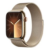 APPLE WATCH SERIES 9 GPS + CELLULAR 45MM GOLD STAINLESS STEEL CASE WITH GOLD MILANESE LOOP,MRMU3QC/A