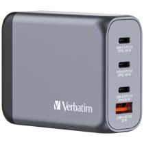 VERBATIM CESTOVNY ADAPTER GNC-100, GAN ZASTRCKA, 2XUSB-C PD 100W, 1XUSB-C PD 65W, 1XUSB-A QC 3.0