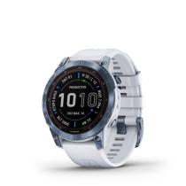 GARMIN FENIX 7 SAPPHIRE SOLAR, MINERAL BLUE TITANIUM, WHITESTONE BAND 010-02540-21