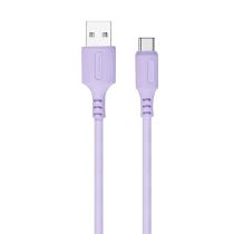 COLORWAY KABEL USB TYPE-C (SOFT SILICONE) 2.4A 1M, PURPLE (CW-CBUC044-PU)