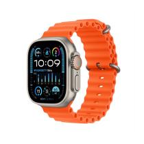 APPLE WATCH ULTRA 2 GPS + CELLULAR, 49MM TITANIUM CASE WITH ORANGE OCEAN BAND, MREH3CS/A