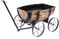 SLOVAKIA TREND KVETINAC STREND PRO WOODEFF, 41,5X29X19CM, WHISKEY BAREL WAGON, 256829