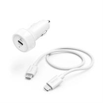 HAMA 210564 SET RYCHLA USB NABIJACKA DO VOZIDLA USB-C PD 20 W + KABEL USB-C LIGHTNING 1 M