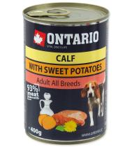 ONTARIO KONZERVA DOG MINI CALF, SWEETPOTATO, DANDELION AND LINSEED OIL 400G (214-2017)