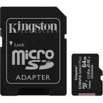 KINGSTON 64GB MICROSDXC CANVAS SELECT PLUS A1 CL10 100MB/S + ADAPTER, SDCS2/64GB