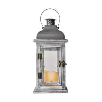 EMOS ZY2344 GREY WOOD LANTERN 1CAN FLIC 2AA