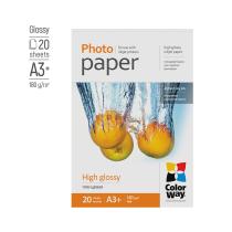 COLORWAY FOTOPAPIER CW VYSOKO LESKLY 180G/M2,20KS,A3+ (PG180020A3+)