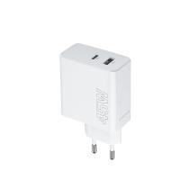 MAXLIFE MXTC-07-45AC PD QC NABIJACKA 1X USB-C 1X USB 45W, BIELA