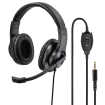 HAMA 139926 PC HEADSET HS-350, STEREO, CIERNY