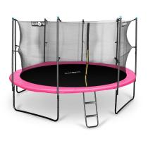 KLARFIT ROCKETGIRL 430, 430 CM TRAMPOLINA, VNUTORNA BEZPECNOSTNA SIET, SIROKY REBRIK,RUZOVA,10027934