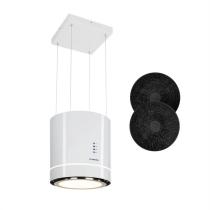 KLARSTEIN TRON AMBIENCE, OSTROVCEKOVY DIGESTOR, 38 CM, RECIRKULACIA 540 M3/H, LED, BIELY, 10034214