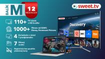 SWEET.TV, 12 MESACNE PREDPLATNE, BALIK M, 110+ STANIC