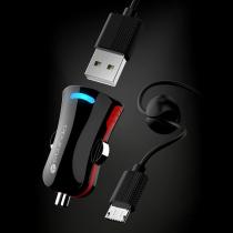 STURDO NAU-0012-STU-MICRO AUTONABIJACKA PRO SPORT, MICRO USB KABEL, CIERNA