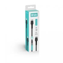 COLORWAY KABEL TYPE-C - TYPE-C (PD FAST CHARGING 60W) 3.0А 1M- CIERNY