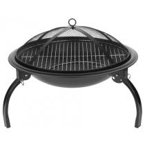 SLOVAKIA TREND OHNISKO STREND PRO HOMEFIRE, BBQ, GRIL S ROSTOM, NA DREVENE UHLIE, KOVOVE, 545X400 MM