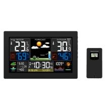 SOLIGHT TE81XL METEOSTANICA, XL FAREBNY LCD, TEPLOTA, VLHKOST, TLAK, RCC, CIERNA