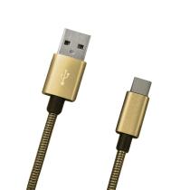 MOBILNET KAB-0097-USB-TYPEC TYPE-C ZLATY (KOV) 1M DATA KABEL 2A (E)