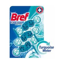 BREF TOILET FRESHENER 3X50 G BLUE AKTIV TURQUOISE ACTIVE OCEAN