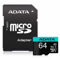 ADATA MICRO SDXC 64GB U3 V30S AZ 95MB/S + ADAPTER, AUSDX64GUI3V30SA2-RA1