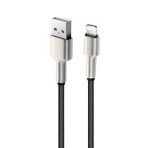 COLORWAY KABEL USB APPLE LIGHTNING (HEAD METAL) 2.4A 1M BLACK (CW-CBUL046-BK)