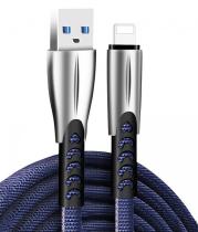 COLORWAY KABEL USB APPLE LIGHTNING (ZINK ALLOY) 2.4A 1M, BLUE (CW-CBUL010-BL)