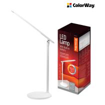 COLORWAY LED STOLNA LAMPA CW SO ZABUDOVANOU BATERIOU, BIELA (CW-DL02B-W)