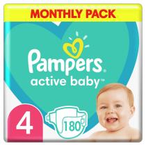 PAMPERS ACTIVE BABY S4 180KS, 9-14KG