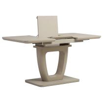 AUTRONIC HT-430 CAP Jedálenský stôl 110+40x75 cm, cappuccino 4 mm sklenená doska, MDF, cappuccino ma