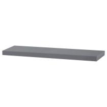 AUTRONIC P-005 GREY Polička nástenná 80 cm, MDF, farba sivý vysoký lesk, baleno v ochranej fólii