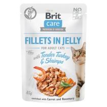 BRIT CARE CAT FILLETS IN JELLY TENDER TURKEY&SHRIMPS 85G